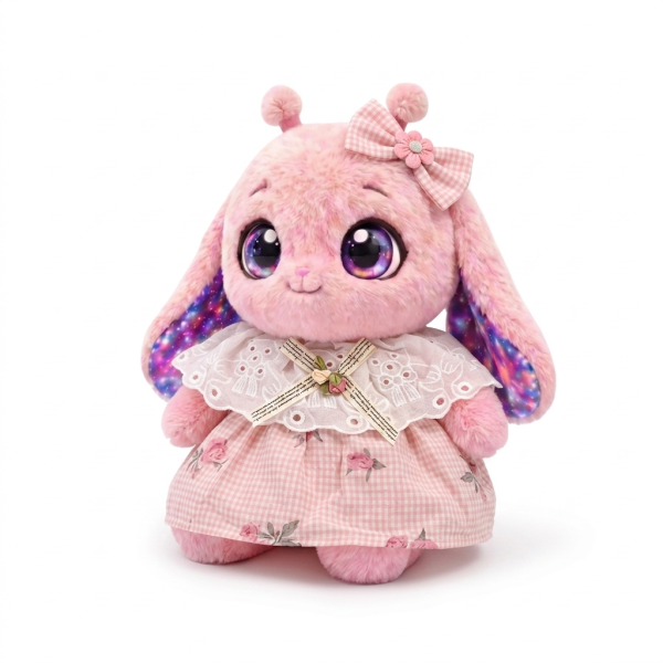 Pink Gingham Lace Dress Fits Jellycat 28cm Plush