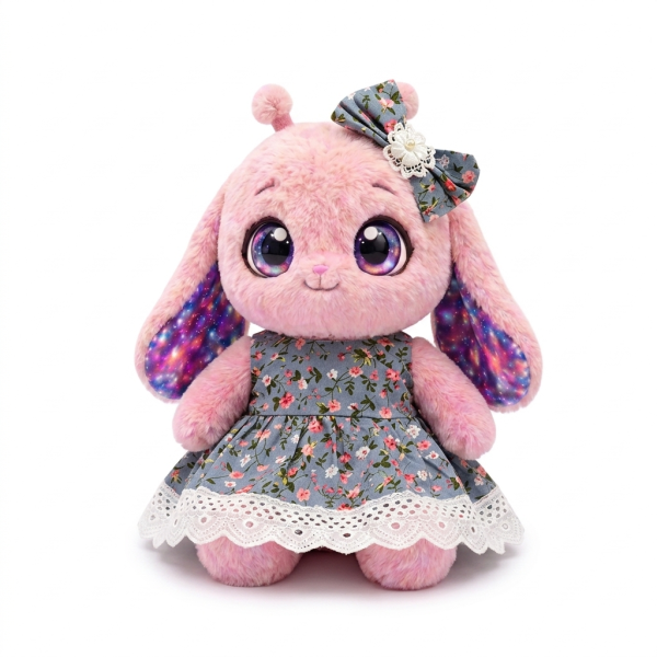 Grey Floral Lace Dress Fits Jellycat 28cm Plush